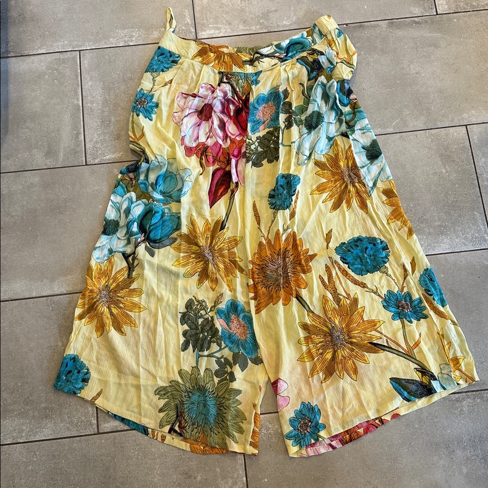 Floral Wide-Leg Pants - Multicolor